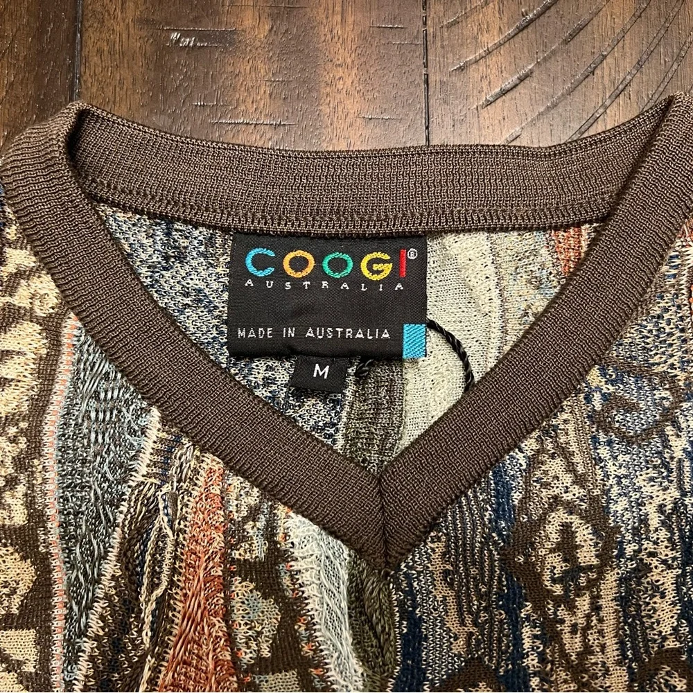 Rare Vintage 2000s 100% Authentic Coogi Sweater Beautiful Color Combo Sz M (NWT)